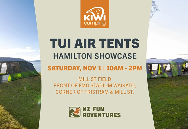 Kiwi Camping Tui Air Tents Hamilton Showcase 